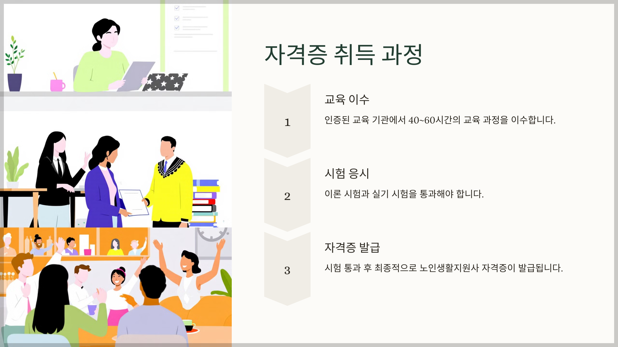 노인생활지원사 자격증 취득