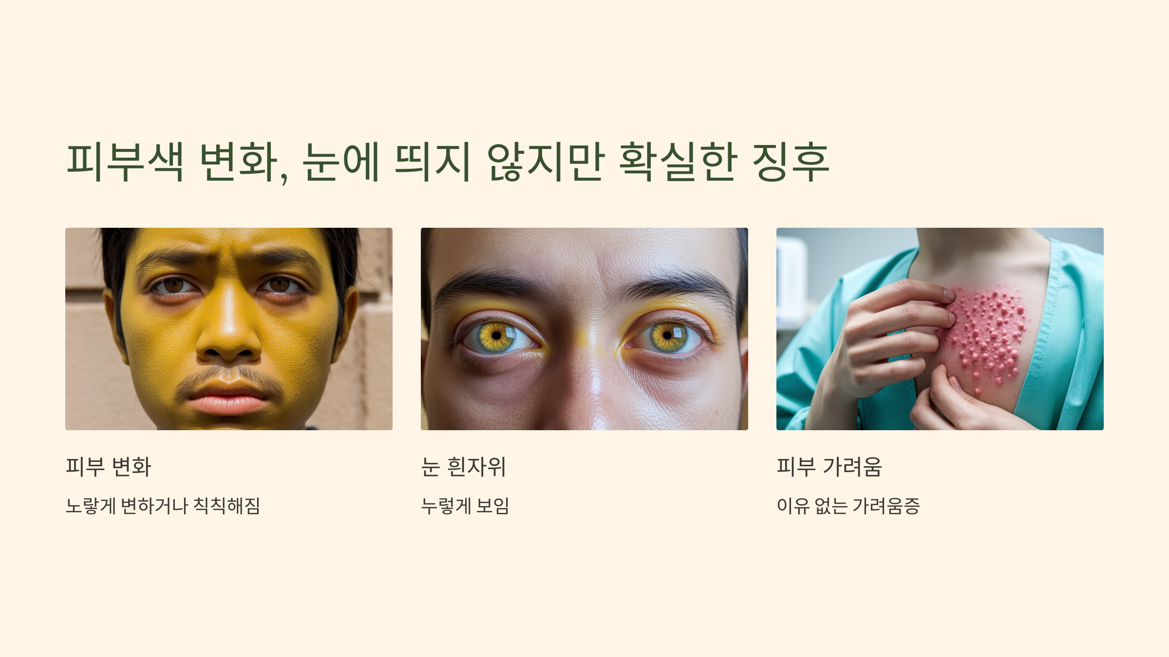 피부색 변화, 눈에 띄지 않지만 확실한 징후