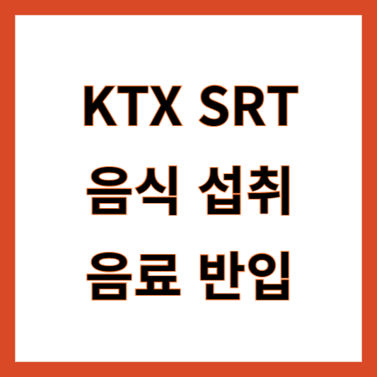 KTX 음식 섭취