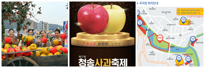청송사과축제 포스터, 사진