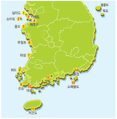 바다갈라짐명소