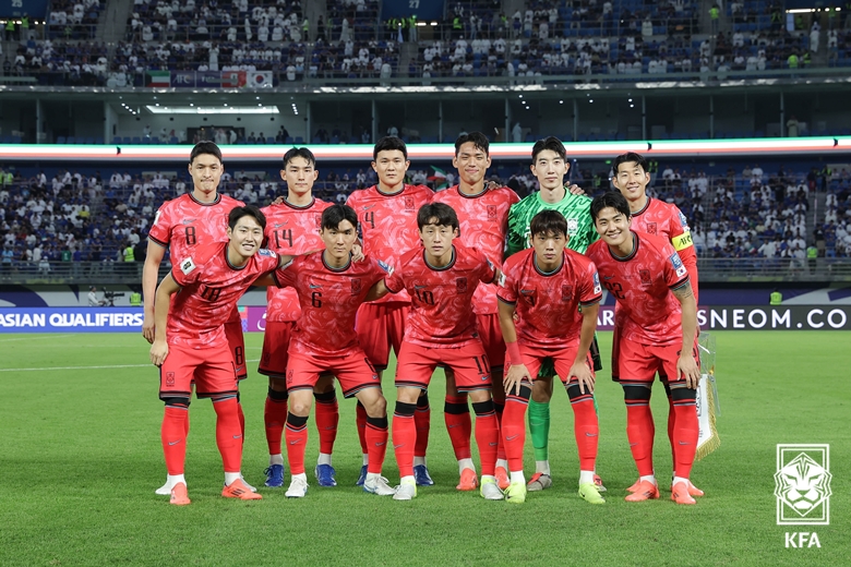 축구 국가 대표팀 경기 모습