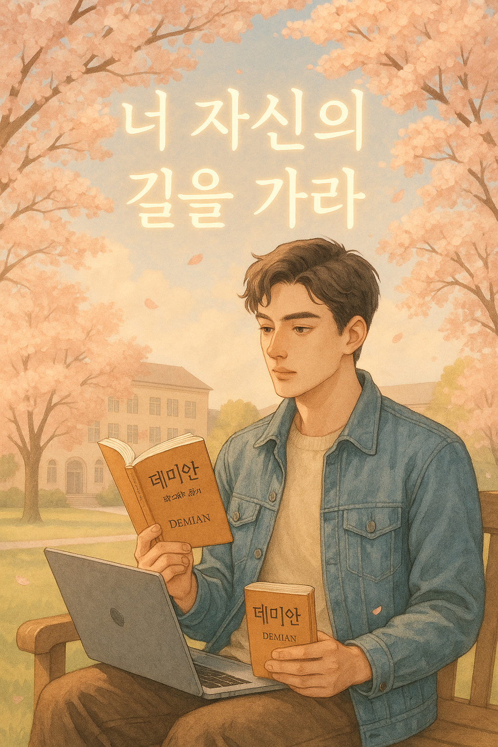 인문고전 읽는 청년의 이미지