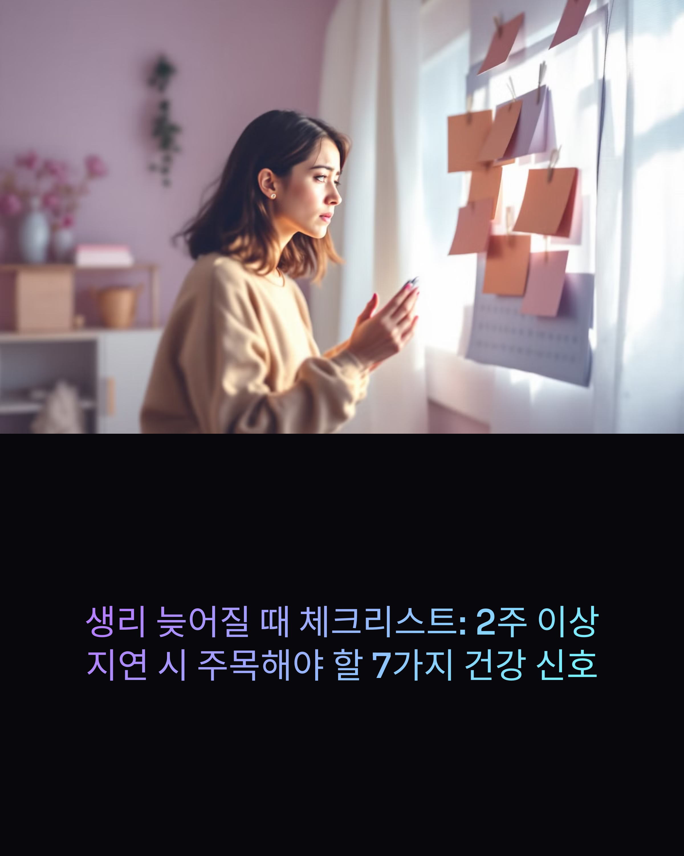 생리 늦어질 때 체크리스트 2주 이상 지연 시 주목해야 할 7가지 건강 신호