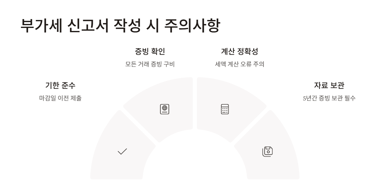 부가세 신고서 작성 시 주의사항