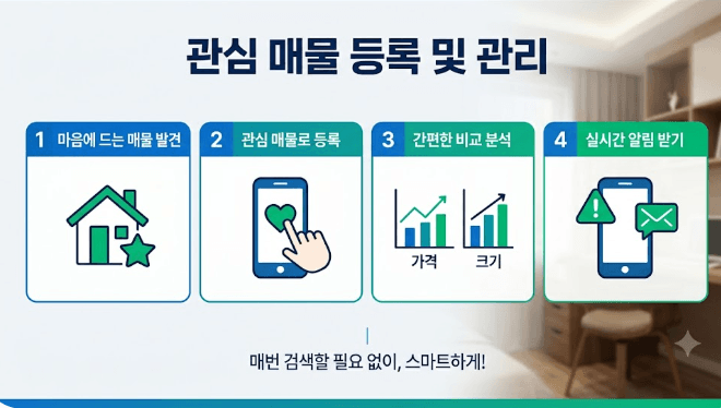 관심 물건 등록 화면
