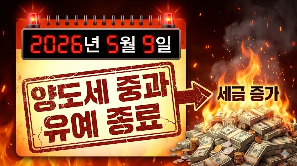 2026년 5월 9일 양도세 중과 유예 종료 임박 알림