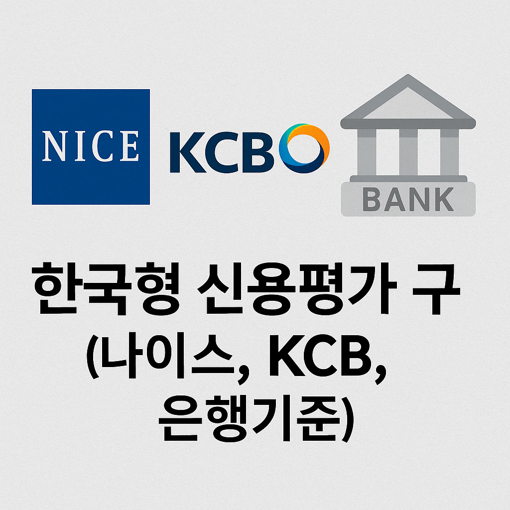 한국형 신용평가 구조 (나이스, KCB, 은행기준)