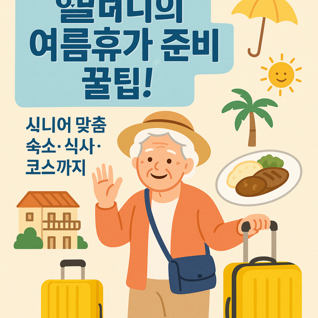 할머니의 여름휴가 준비 꿀팁! 시니어 맞춤 숙소&middot;식사&middot;코스까지