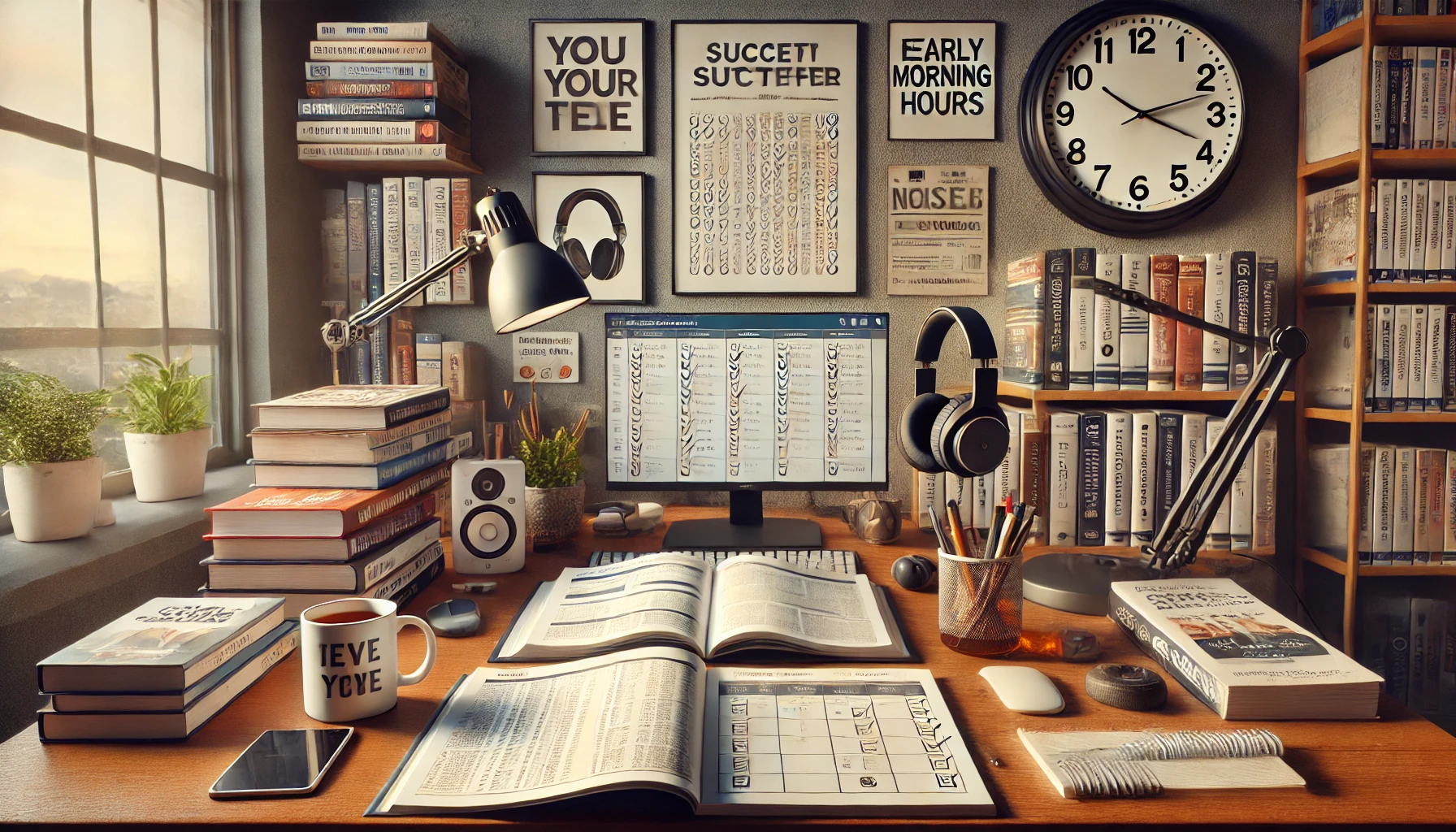 공무원 공부 루틴, 합격생의 책상