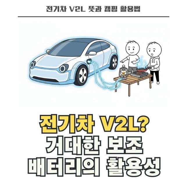 전기차 V2L 기능을 활용한 캠핑용 가전제품 전력 공급
