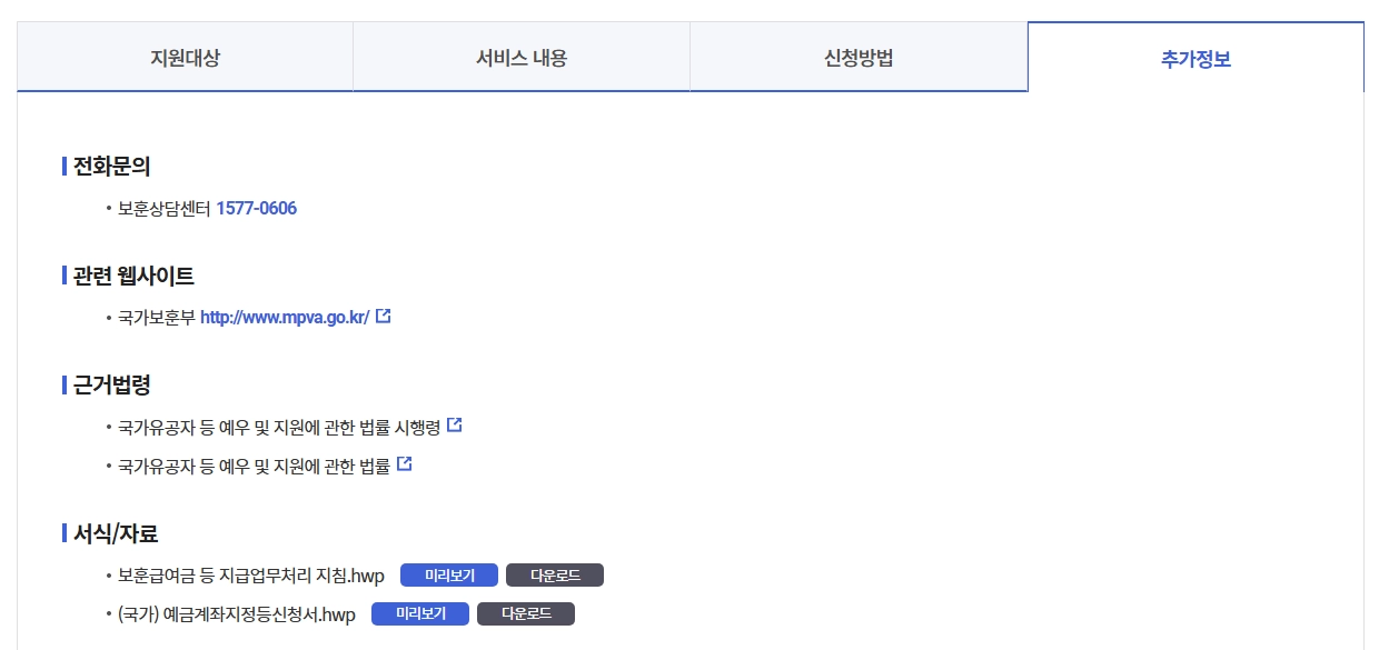 무공명예수당 신청자격,신청방법,지급금액 3분확인