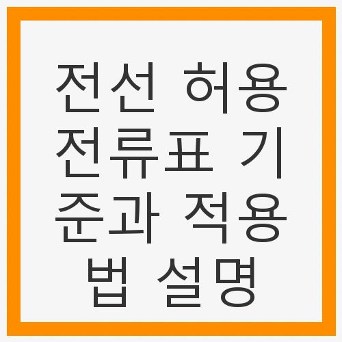 전선 허용전류표 기준