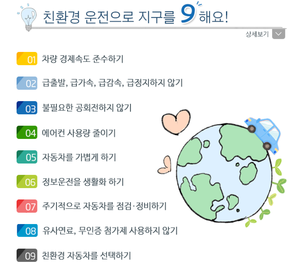 친환경 운전으로 지구 구하는 방법
