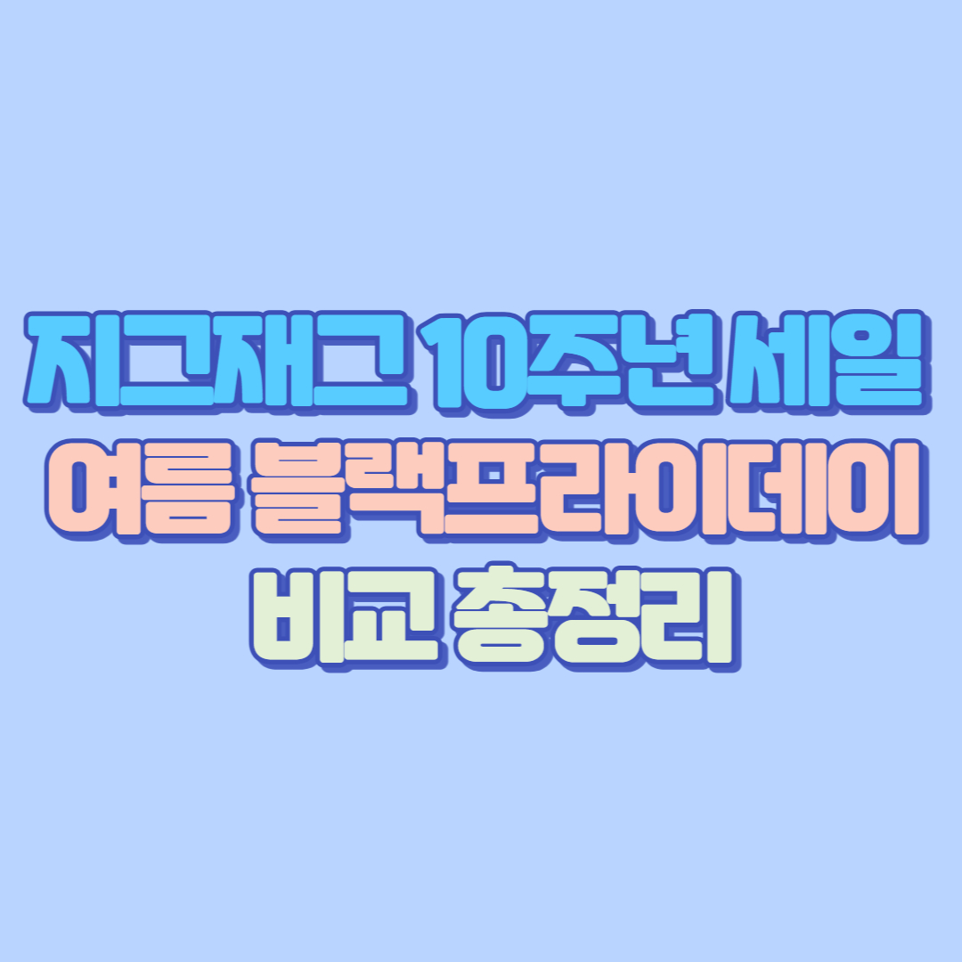 지그재그 10주년 세일 vs 여름 블랙프라이데이 비교 총정리