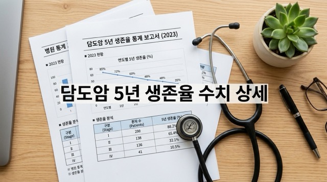 담도암 5년 생존율 수치 통계 상세 설명 이미지