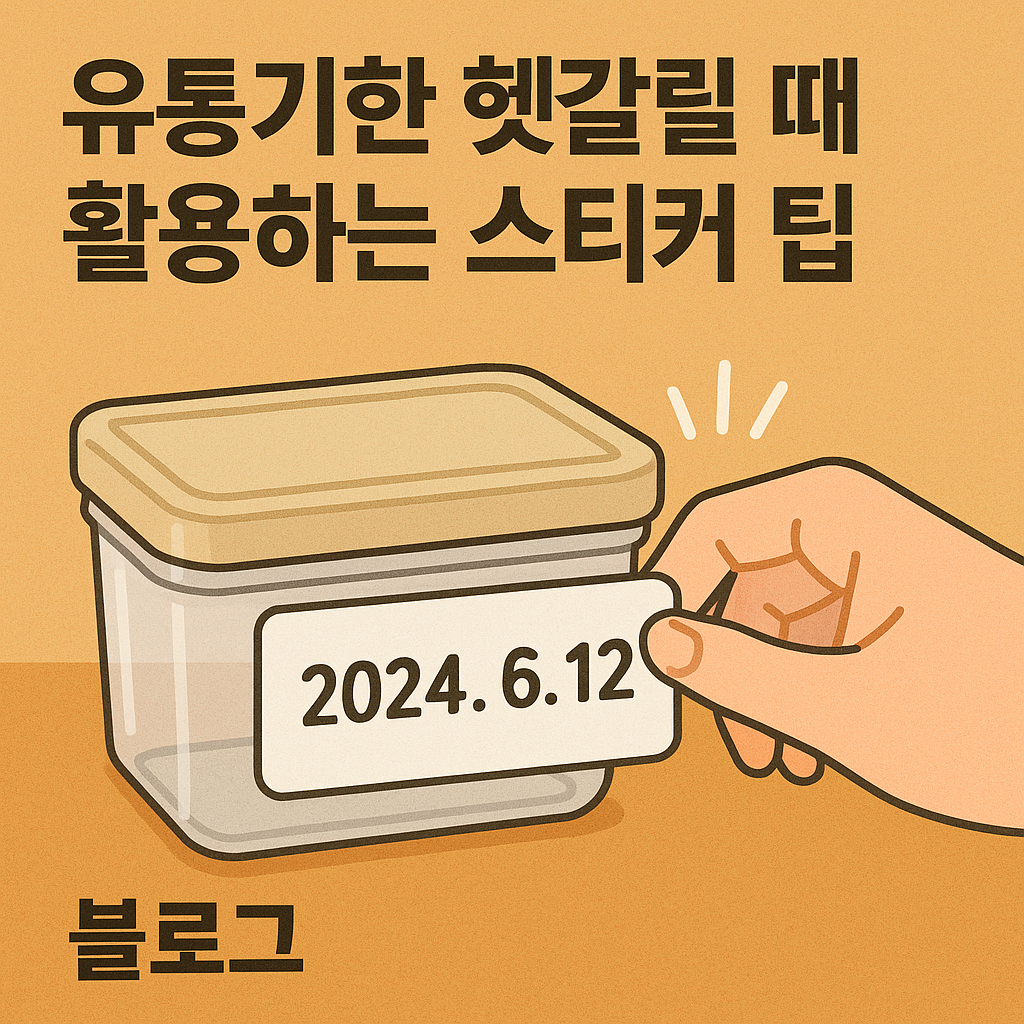 유통기한 헷갈릴 때 활용하는 스티커 팁