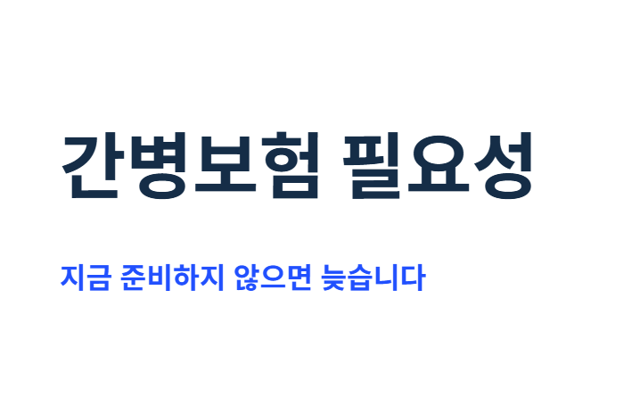 간병보험 필요성