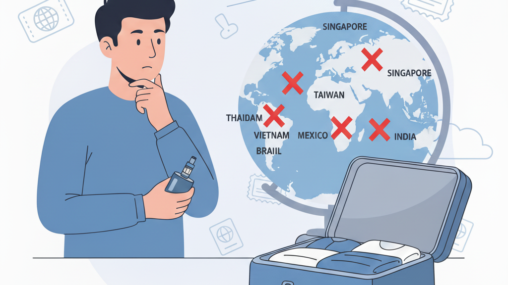 전자담배 금지 국가 규제 확인