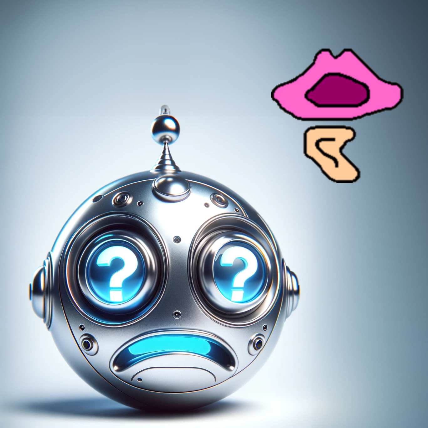 robot terrified by praat