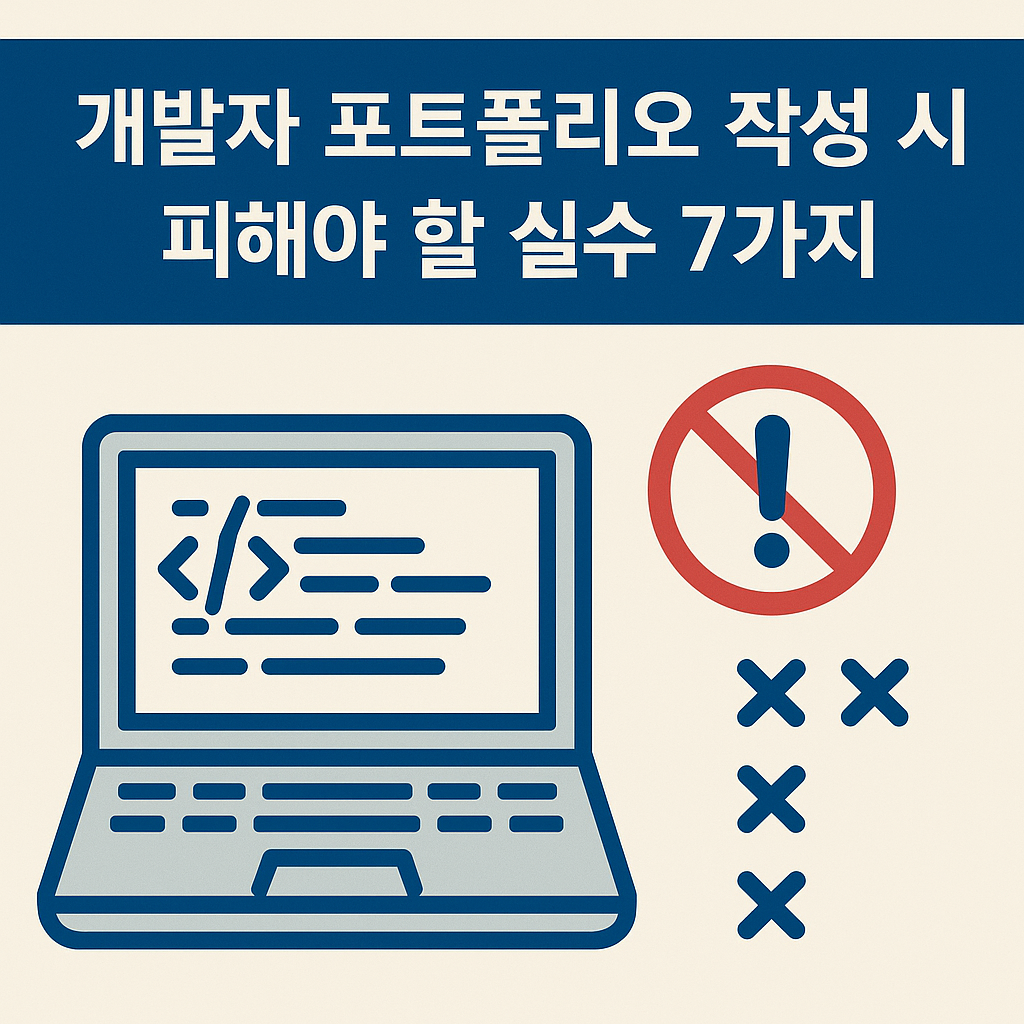 개발자 포트폴리오 작성 시 피해야 할 실수 7가지 썸네일 이미지