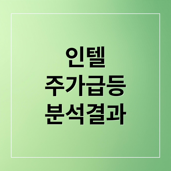 인텔 주가 급등과 AI 반도체 시장의 새로운 판도