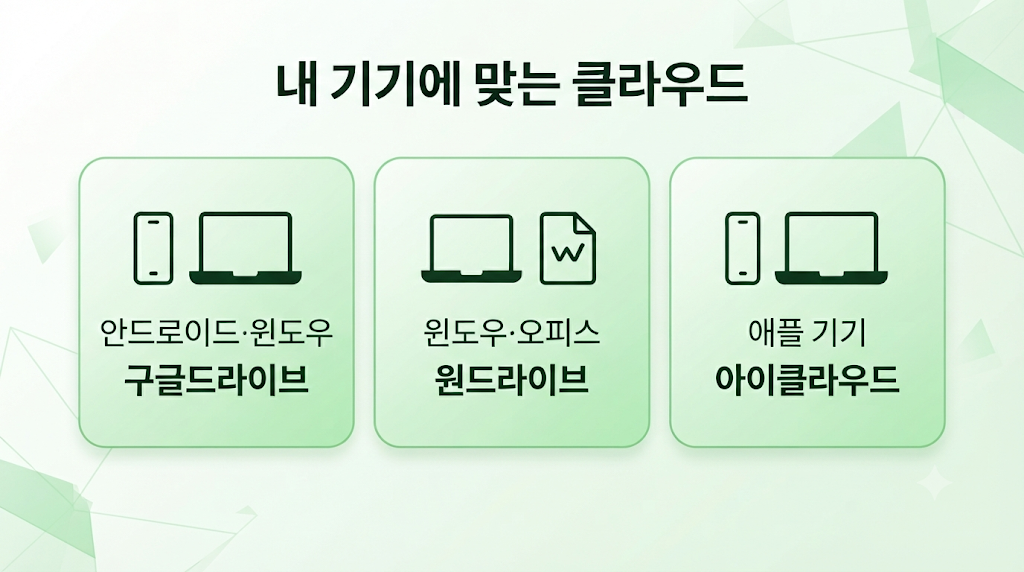 기기 조합별 클라우드 추천