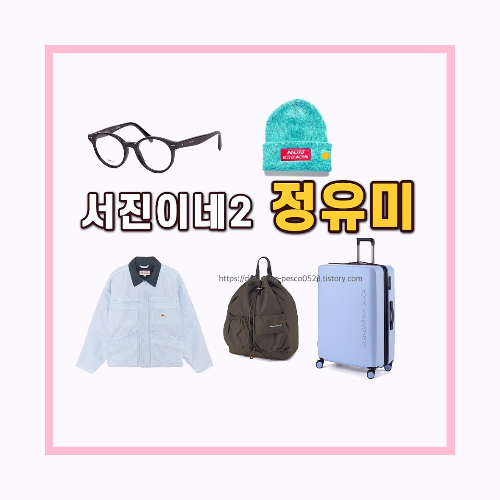 서진이네2에서 정유미가 입은 옷, 가방, 캐리어, 안경, 비니 정보