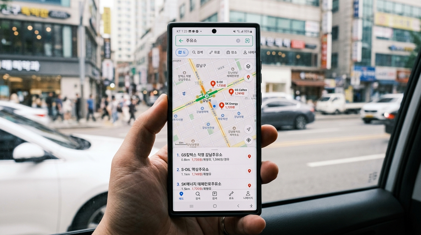 고유가피해지원금 주유소 사용처 조회 화면