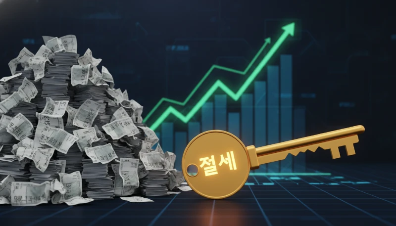 주식 양도소득세 절세를 통한 자산 보호를 상징하는 이미지