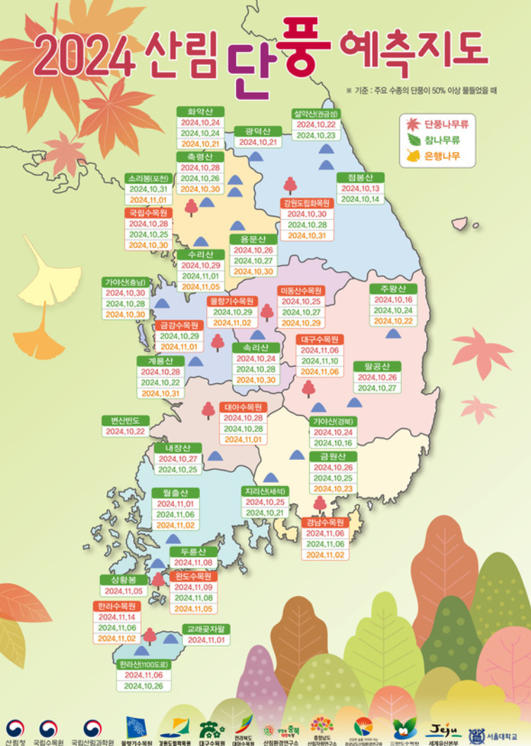 단풍예측지도