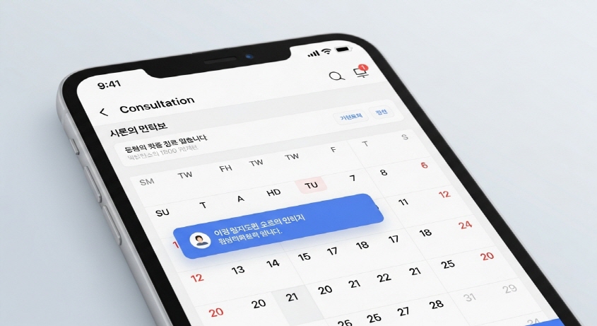 상담 예약 장면
