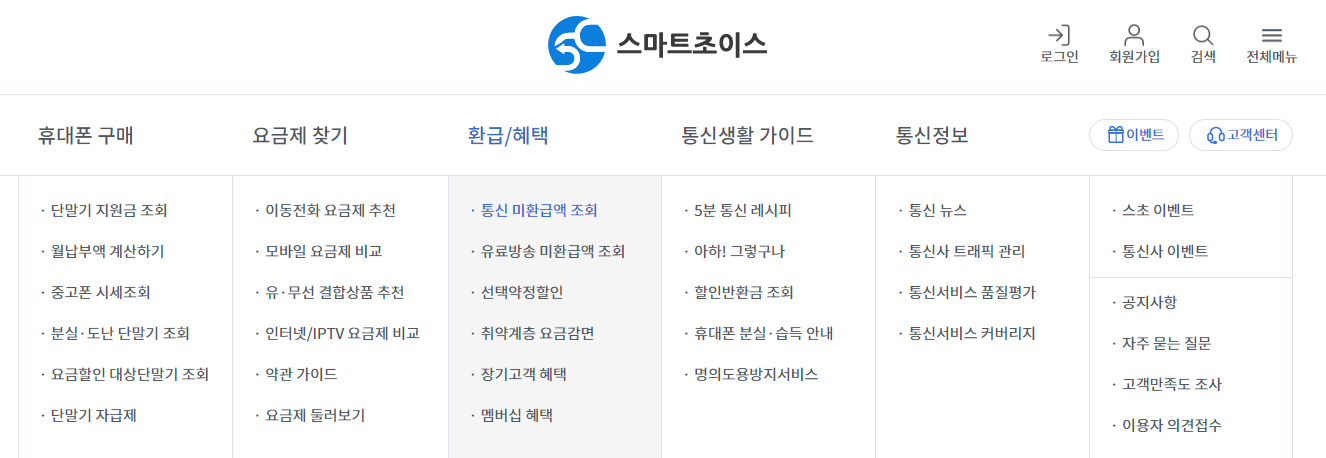 통신요금 환급신청 방법