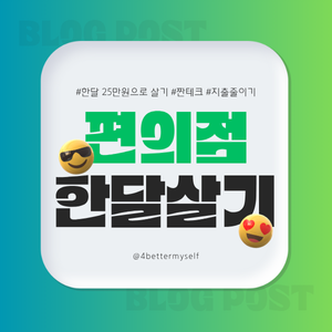 편의점으로 한 달 살기? 현실 식비 짠테크의 모든 것