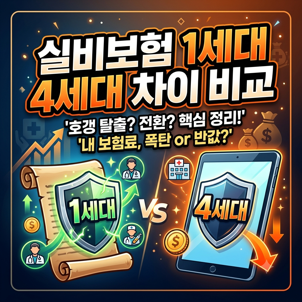 실비보험 1세대 4세대 차이 비교
