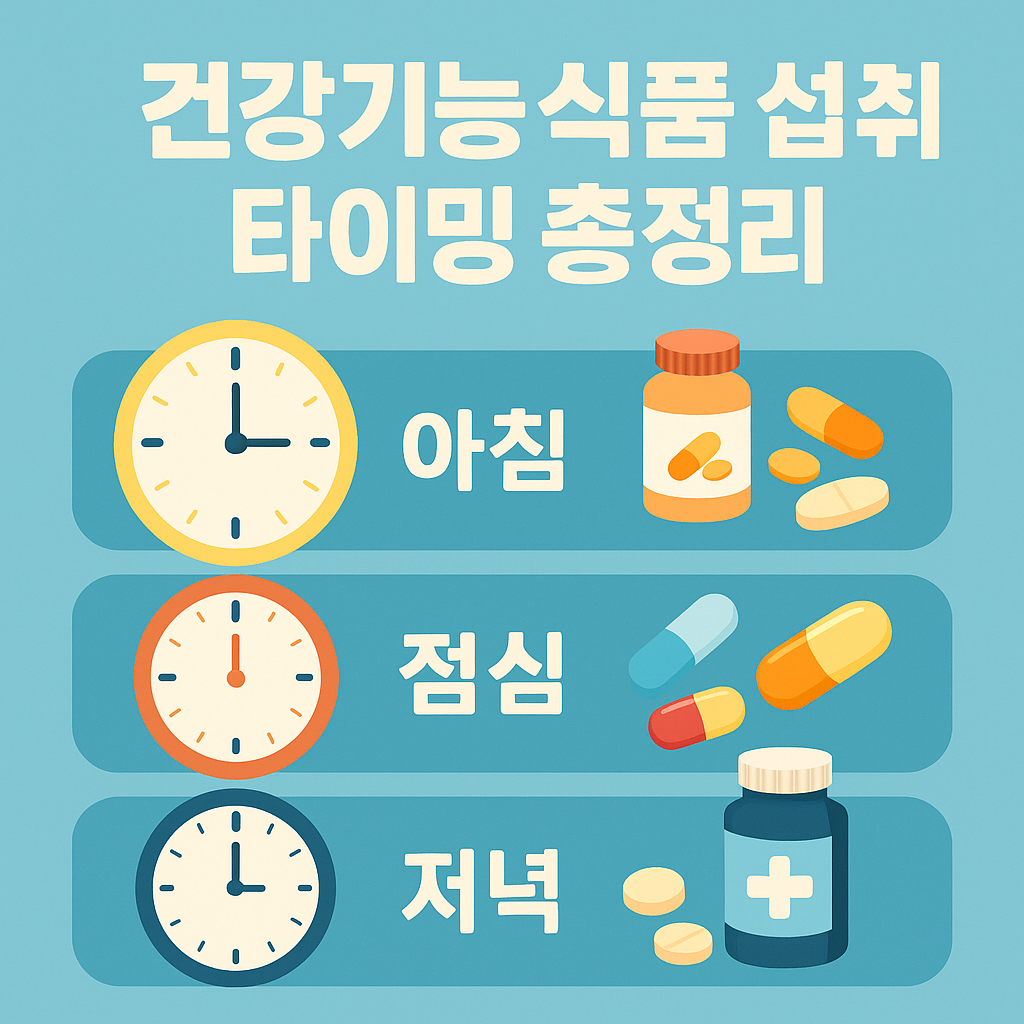 건강기능식품 섭취 타이밍 총정리