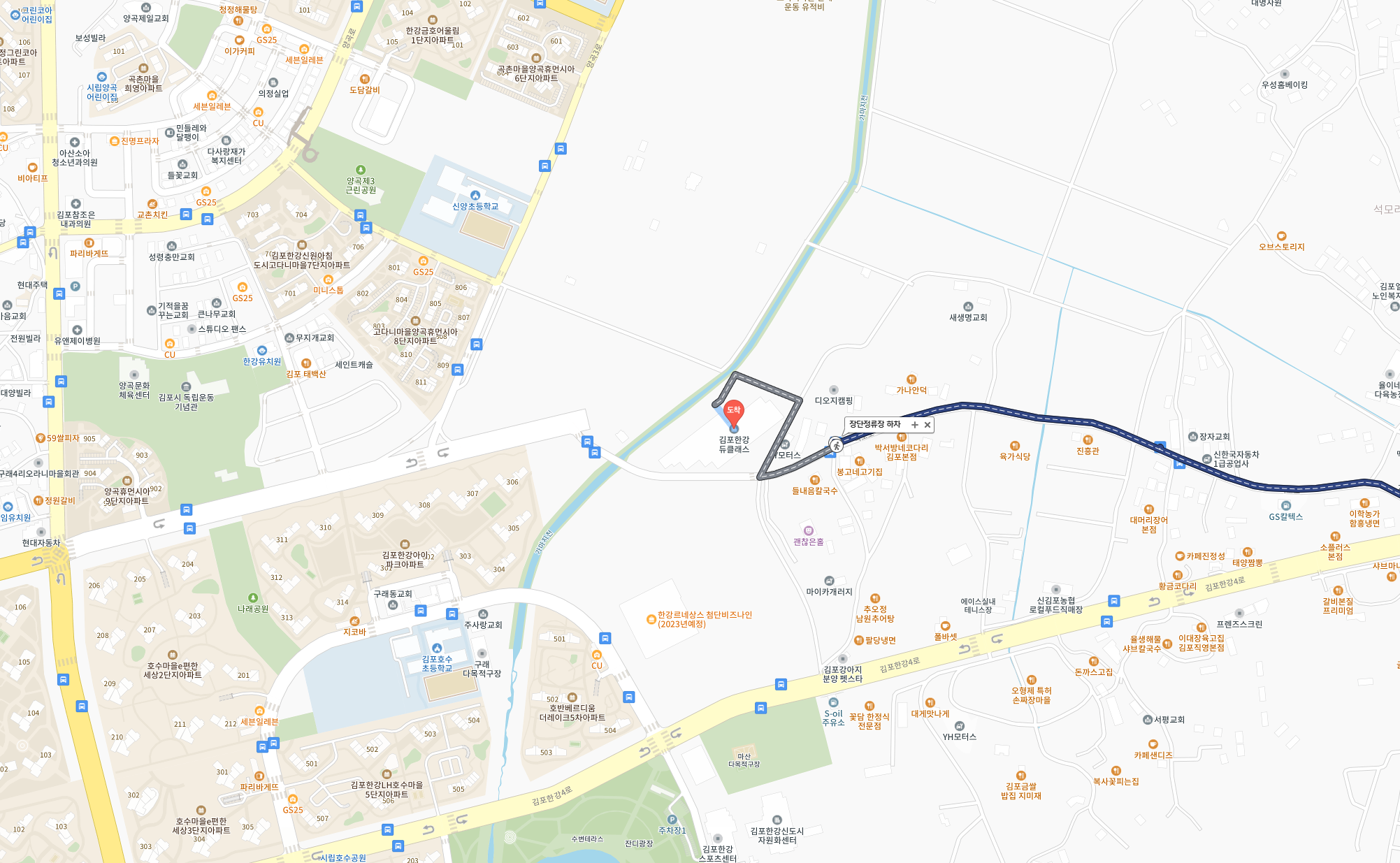 김포 구래 지식산업센터 가는 길