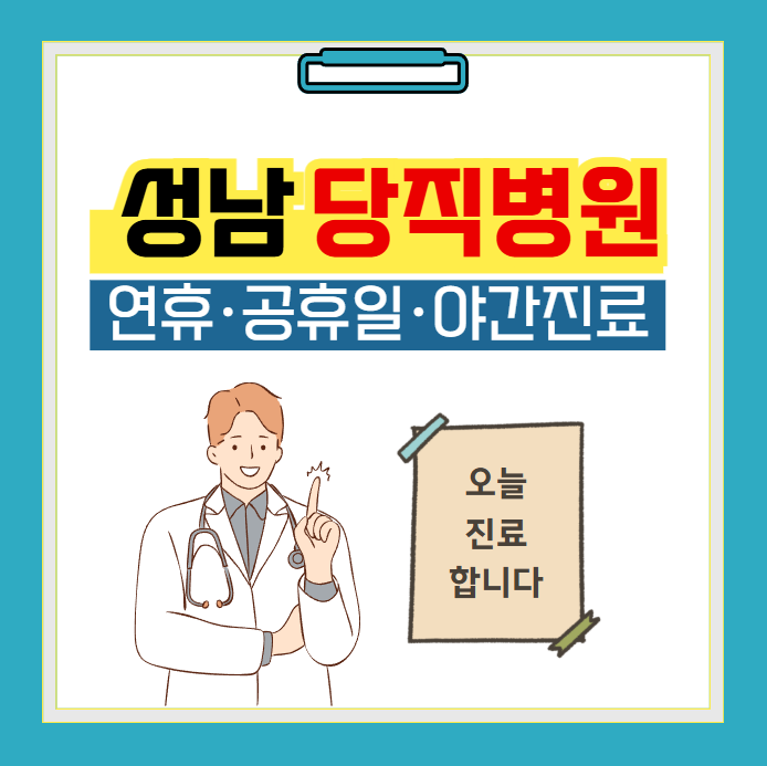 성남 당직병원 찾기