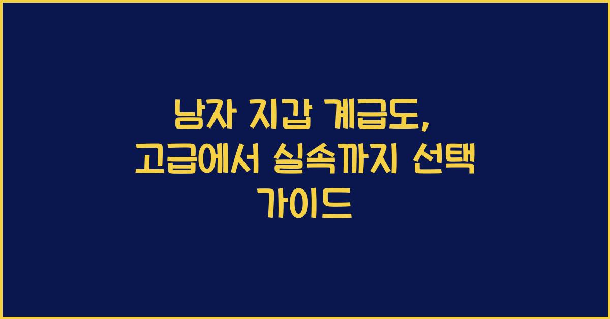 남자 지갑 계급도