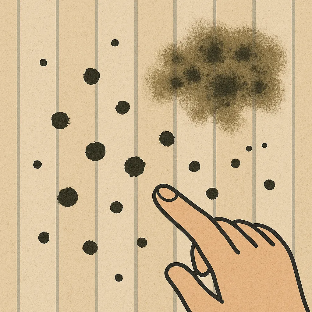 벽지에-점처럼-생긴-얼룩의-정체를-표현한-이미지-곰팡이-발생과-습기-영향을-시각적으로-강조