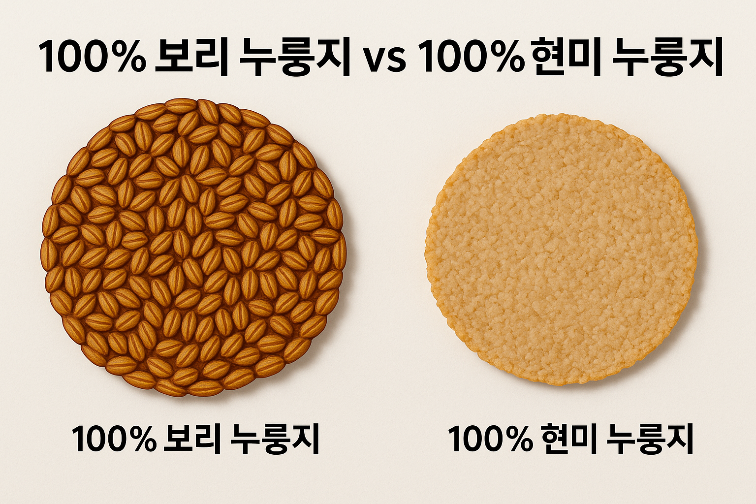 "보리 vs 현미 누룽지"에 대한 이미지입니다.