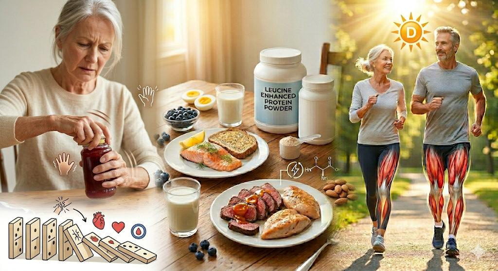 나이 탓인 줄 알았던 무기력함, 근감소증 증상 자가진단과 중장년층 필수 단백질 섭취 전략