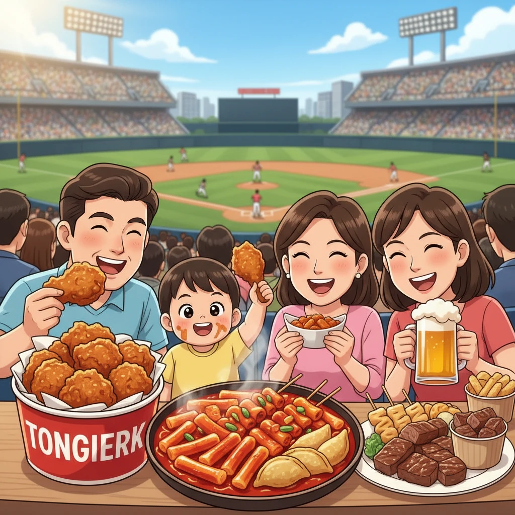 광주야구장 닭강정 떡볶이 위치와 스마..