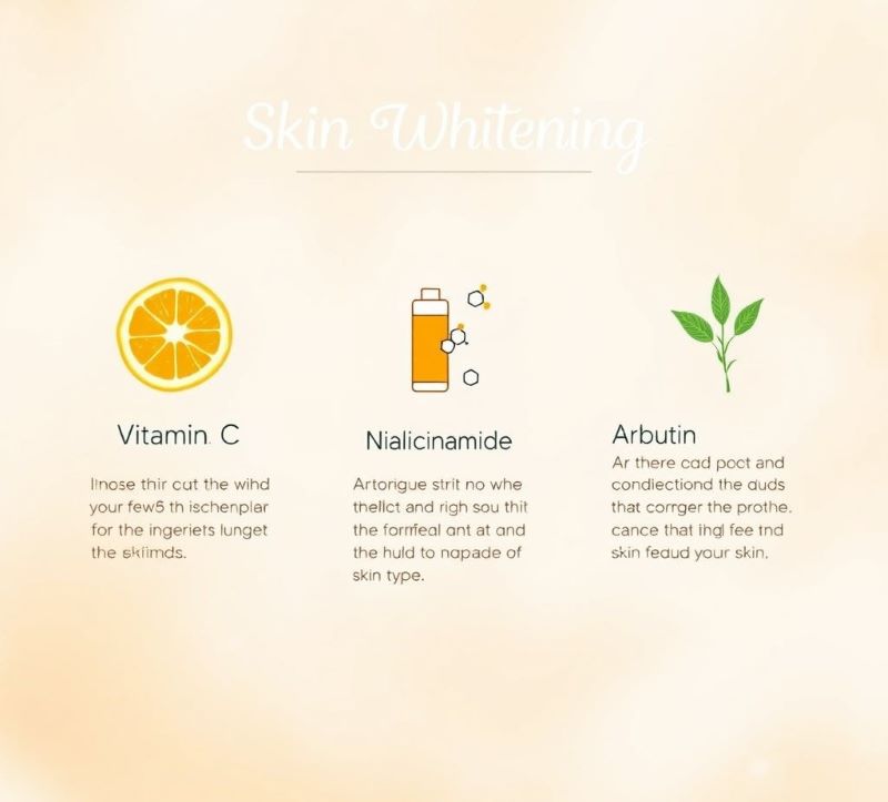 Skin Whitening Ingredients - Vitamin C, Niacinamide, Arbutin