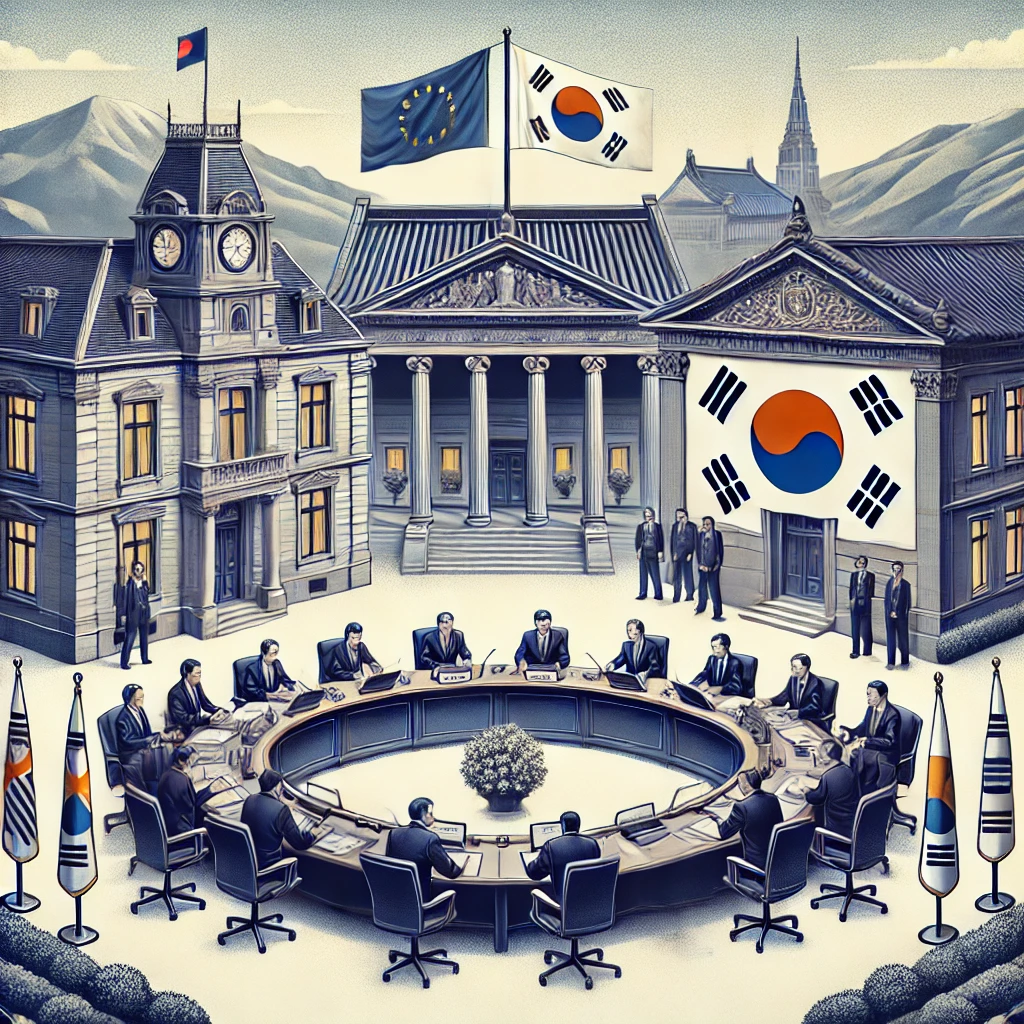 유럽과 한국의 정부 관련 사진