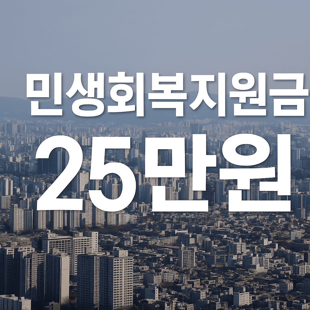 2025 민생회복지원금 25만원, 신청 방법부터 사용처까지 총정리