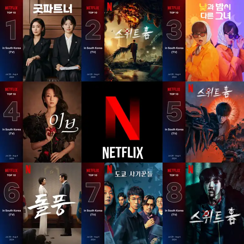 2024년 8월 첫 주 넷플릭스 드라마 추천 순위