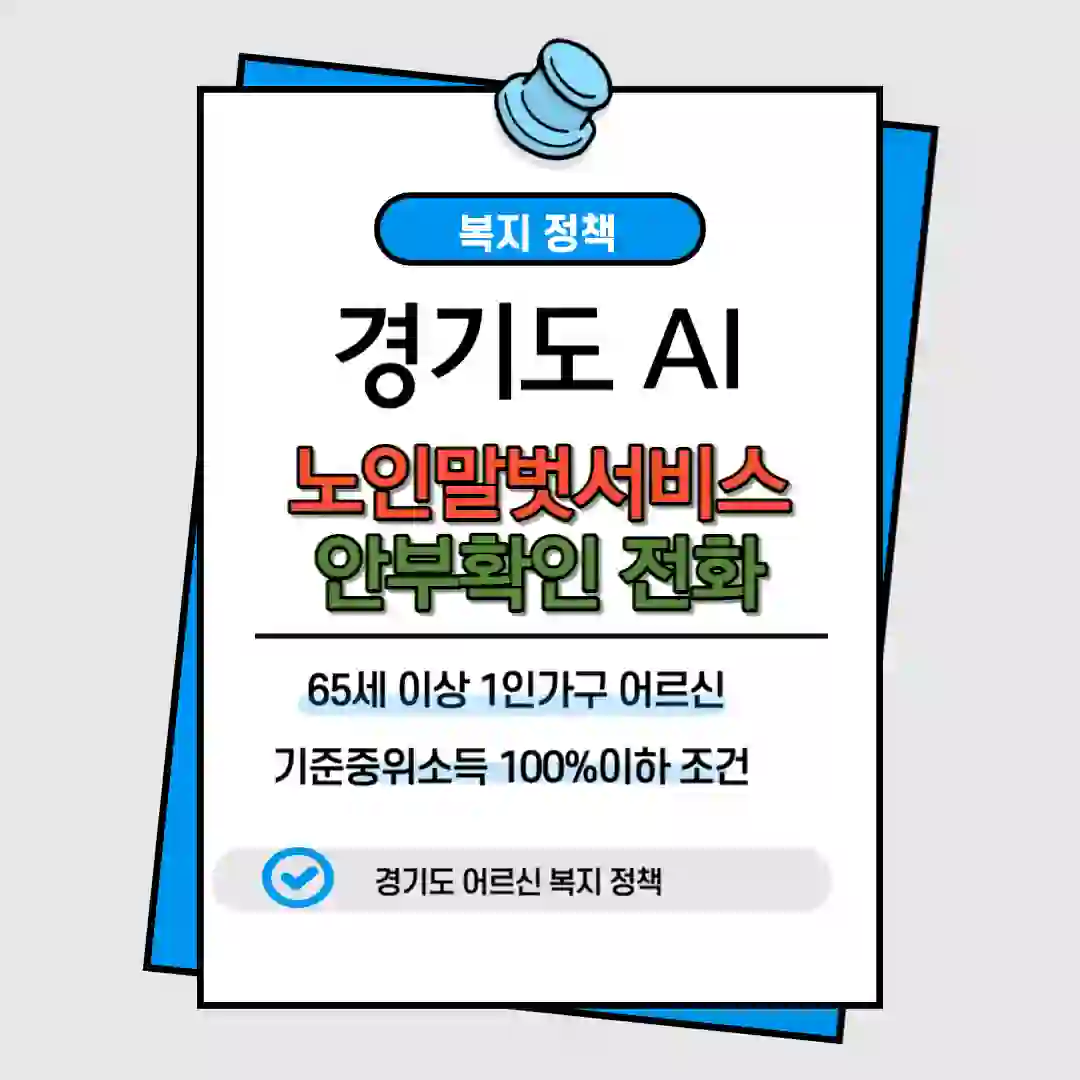 경기도 AI 노인말벗서비스 안부확인 전화 서비스