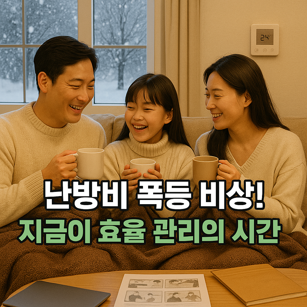 거실에서 따뜻한 차를 마시는 가족