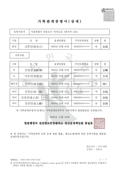 가족관계증명서 인터넷발급 정부24 사이트 안내_8